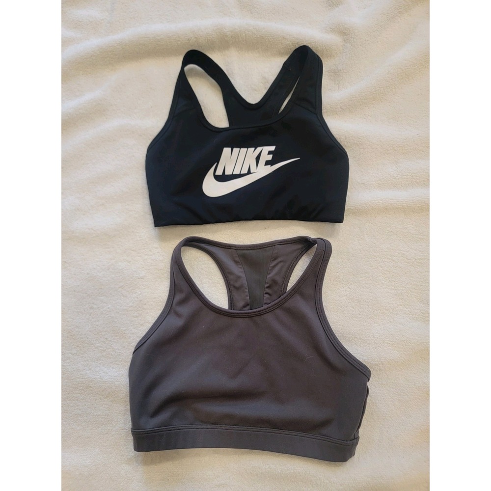 Nike Sports Bra Lot Adult XS Black Target Swoosh Sport Medium Impact Crew Neck